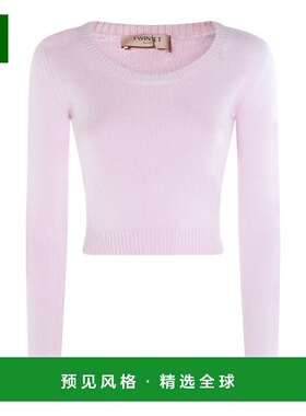 1h可退 香港直邮twin set 女士 雙件式胸針細部套頭衫 252TT3183S