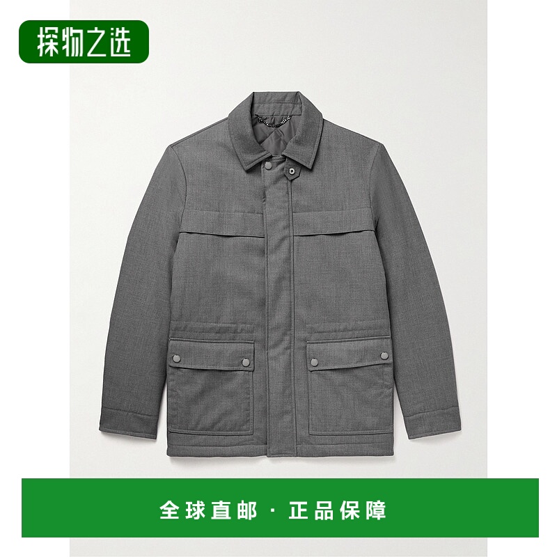 香港直邮Canali 康钠丽 男士 带里衬斜纹布军装夹克 SG02953O6820