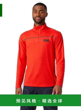 欧洲直邮Helly Hansen 男士红色聚酯HP半拉链套头衫海丽汉森