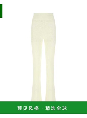 1h可退 香港直邮ANDREĀDAMO 女士 米白色弹力粘胶纤维混纺裤子 AD