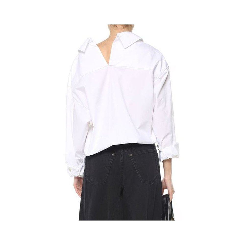 香港直发marni玛尼女士白色长袖衬衫休闲潮流复古简约百搭时尚