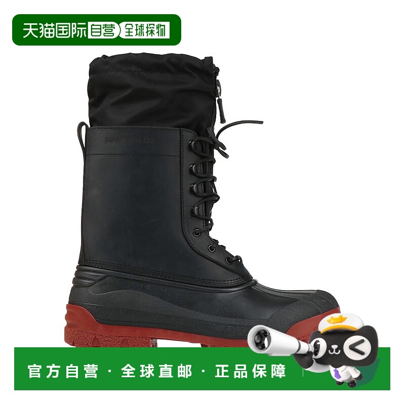 1h可退 香港直邮Dsquared2 二次方 男士 脚踝靴 black黑色 舒适时