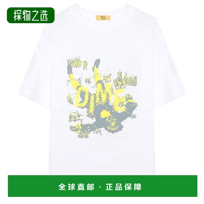 韩国直邮DIME Gulliver 通体印花纯棉T恤 DIMESP2323 白色