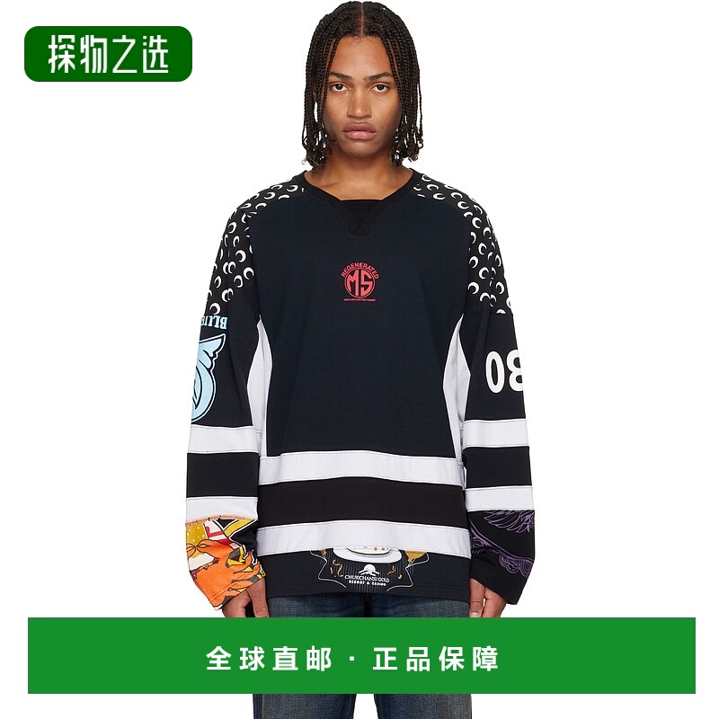 香港直邮Marine Serre 男士 Regenerated Graphic Jersey LS Hock