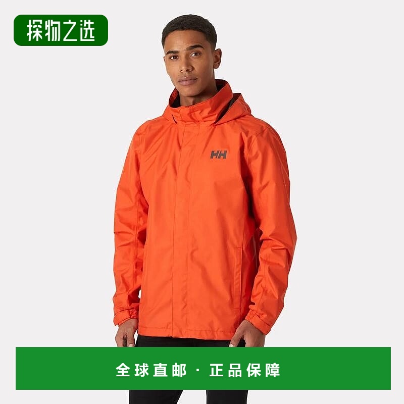 自营欧洲直邮Helly Hansen 男士橙色聚酯都柏林防水夹克海丽汉森
