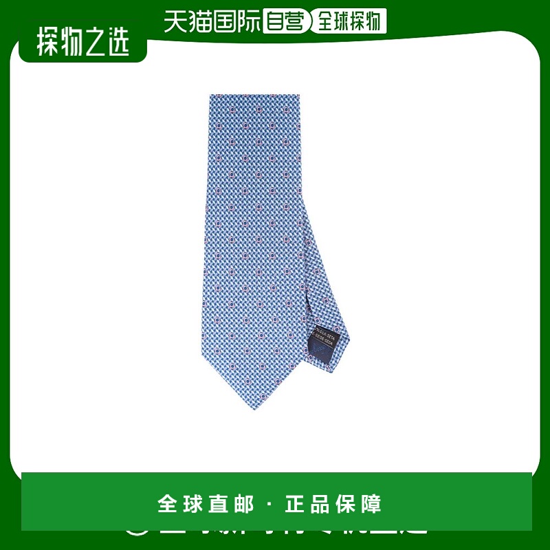 香港直邮Salvatore Ferragamo 提花图案徽标领带 350263