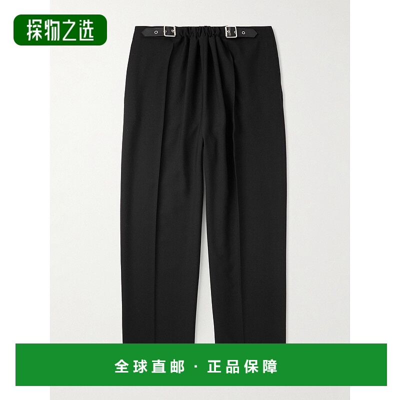 LOEWE 罗意威 男士 阔腿束带件染棉质斜纹布裤子 H526Y04