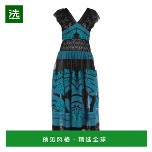 1h可退 香港直邮Alberta Ferretti 女士 长款连衣裙 black黑色 舒