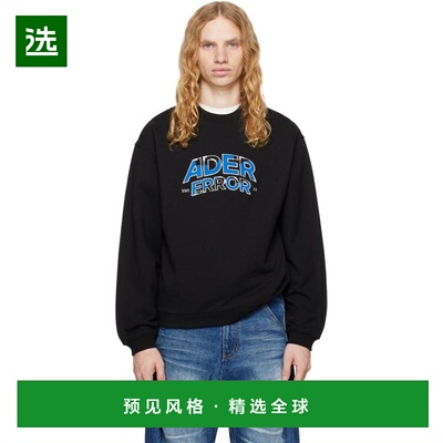 1h可退 【美国直邮】ADER error 黑色刺绣卫衣 男装 时尚百搭 242