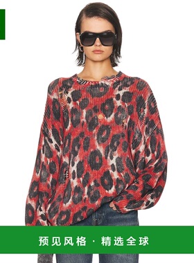 1h可退 香港直邮R13 女士 印花宽松款毛衣 R13WY197Y260A