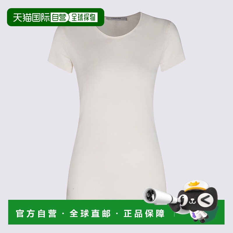 1h可退 香港直邮Lemaire 女士 圆领T恤 TO1352LJ1018 white白色