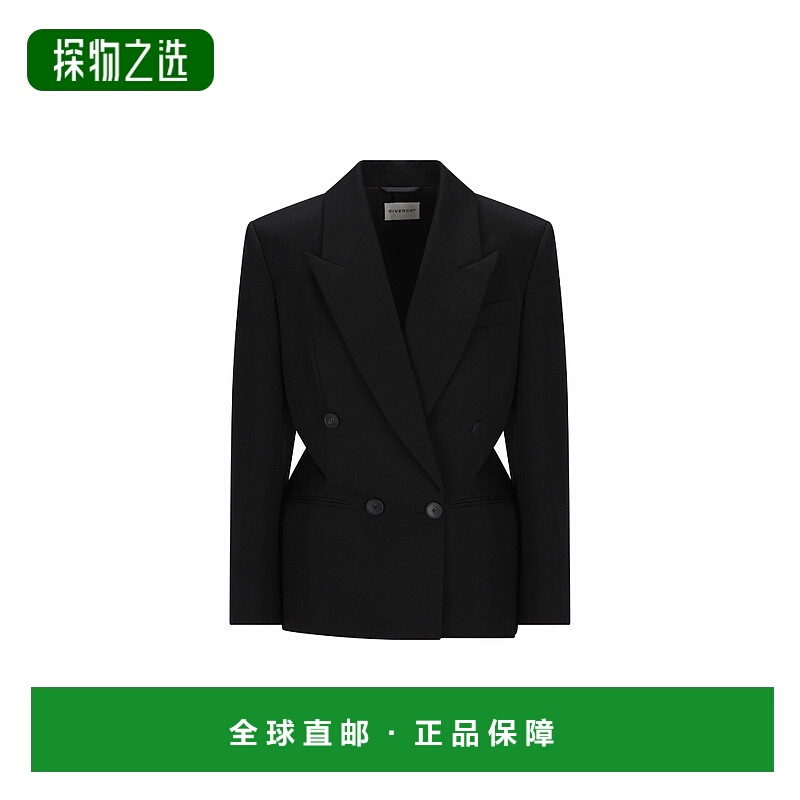 香港直邮Givenchy 纪梵希 女士 紀梵希雙排扣開衩夾克 BW30LZ15CT