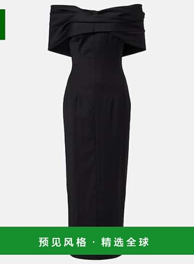 1h可退 香港直邮TOVE 女士 Perrine 羊毛长款连衣裙 black黑色 舒