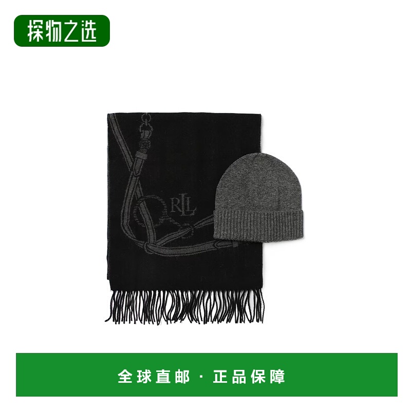 香港直邮Ralph Lauren 翻边帽子和围巾两件装 454P04494