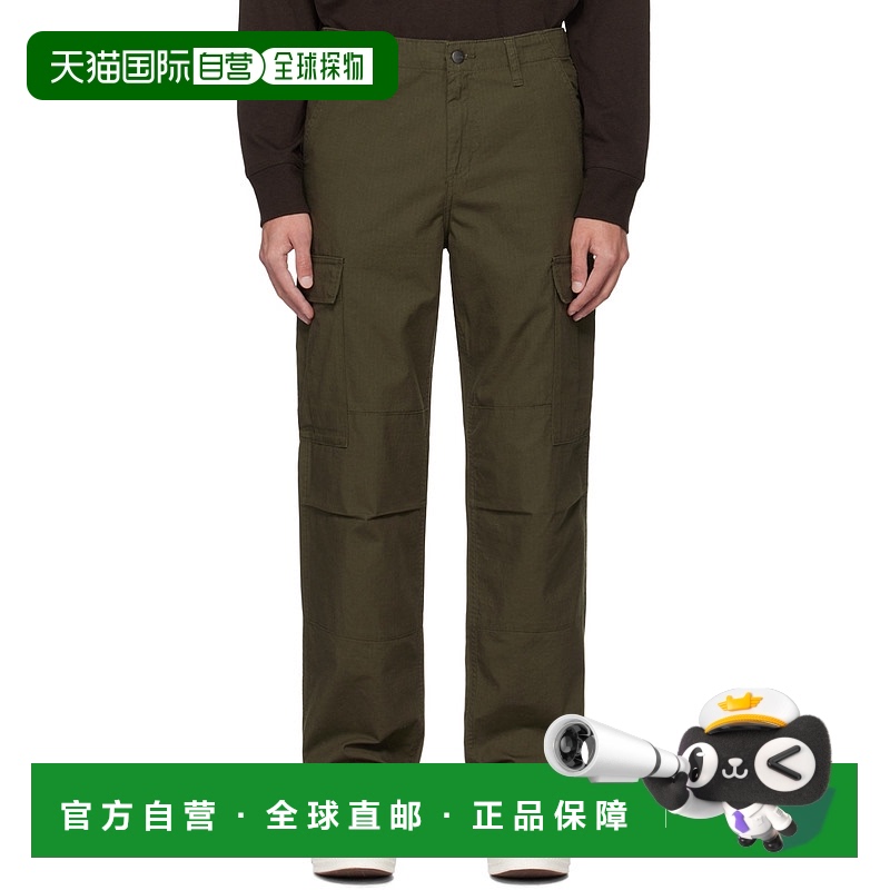 1h可退 香港直邮CARHARTT WIP 男士 绿色 Regular 工装裤 I032467