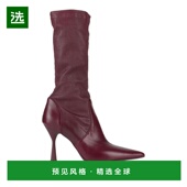 橡胶 女鞋 美国直邮 1h可退 真皮尖头靴子 AGL 靴 跟 时装 线轴鞋