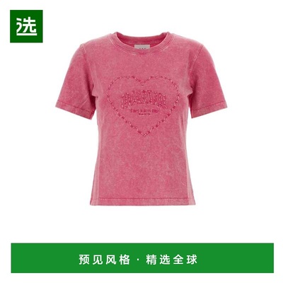 香港直邮GANNI 女士T恤 T4319514 SS2026 粉红色 Heavy Cotton He