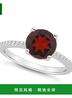 1h可退 【美国直邮】Macy's|女士纯银石榴石（2-1/2 克拉总重）和