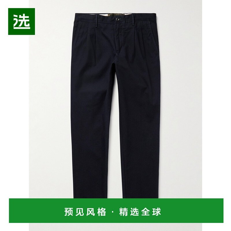 1h可退 Slowear 男士 修身褶裥棉质斜纹布裤子 12S167606,男装,休闲裤,淘宝优惠券,粉丝福利购,淘宝优惠卷