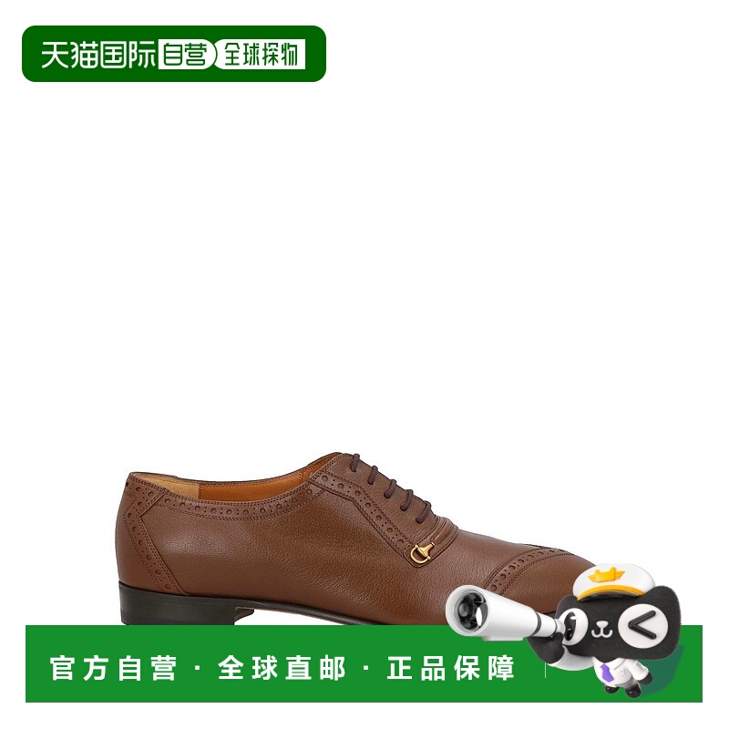 香港直邮Gucci 古驰 男士 绑带鞋 brown棕色 舒适时尚