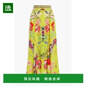 水晶装 1h可退 饰印花真丝绉纱长 marc 女士 香港直邮camilla and