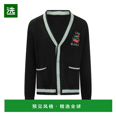 香港直邮CASABLANCA 男士外套 MPF25KW100101 AW2025 黑色 长袖开