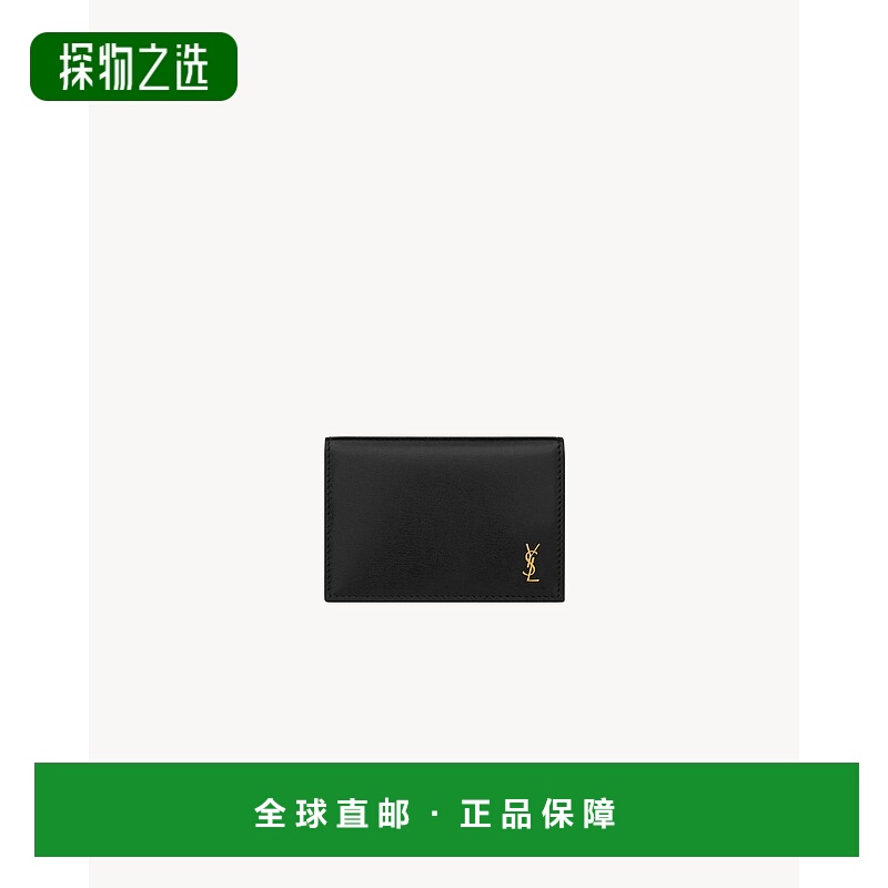 欧洲直邮YSL (2025) TINY CASSANDRE 亮面皮革名片夹卡包