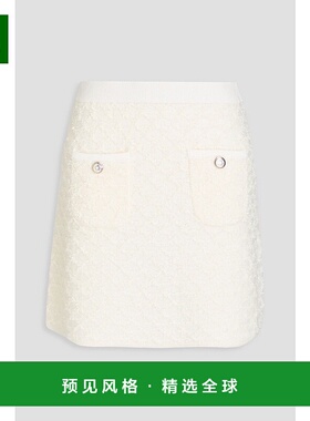 香港直邮Maje 女士 提花针织迷你半身裙 MFPJU01152ECRU羊毛
