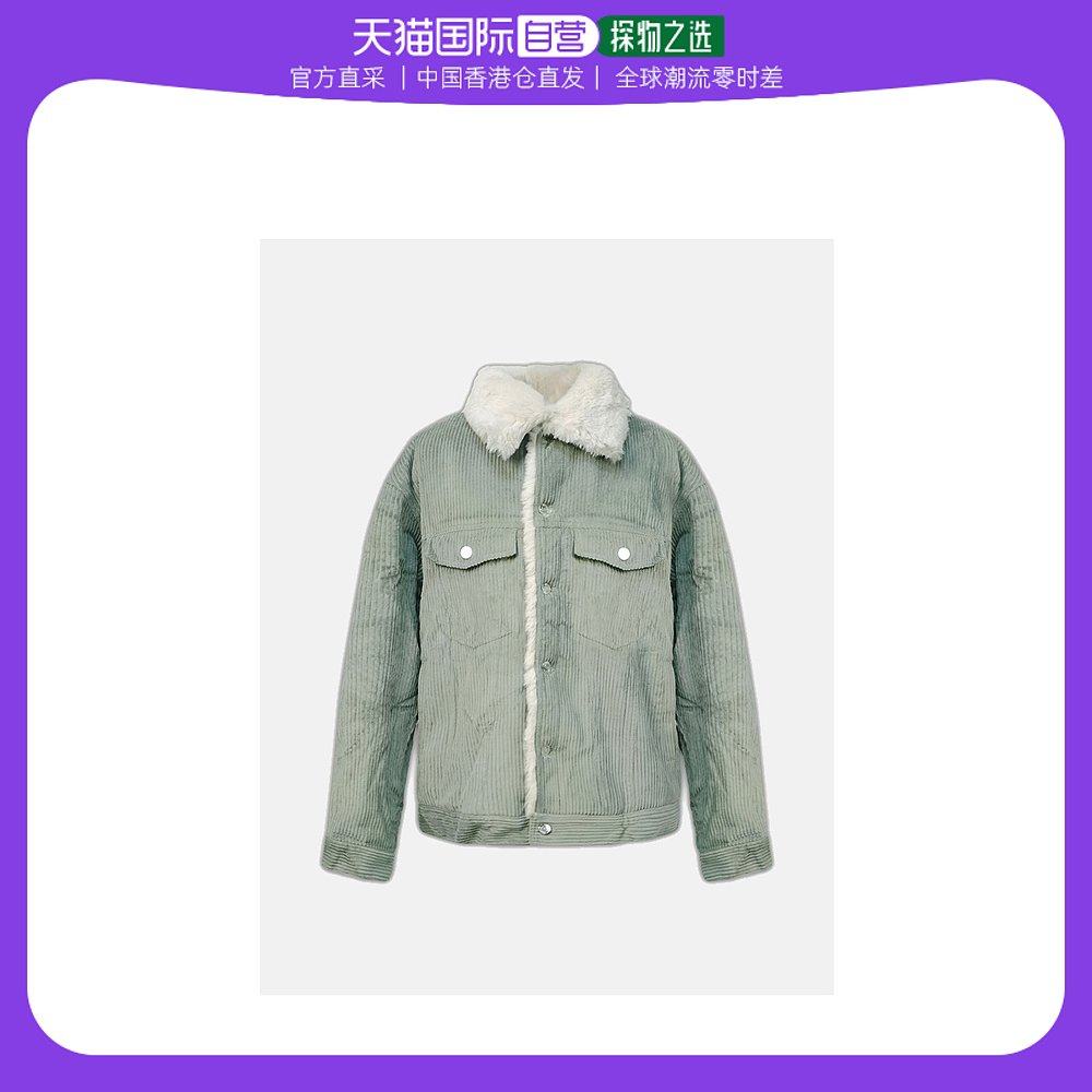 香港直邮charlie luciano 笑脸带毛绿夹克夹克/外套