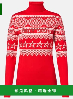 1h可退 香港直邮PERFECT MOMENT 女士 Holiday intarsia wool tur