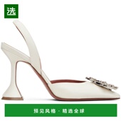 香港直邮Amina Muaddi 灰白色 1h可退 Sling 女士 Begum 高跟
