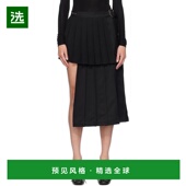 女装 1h可退 女 Bell 黑色双褶中长半身裙 美国直邮 Andersson