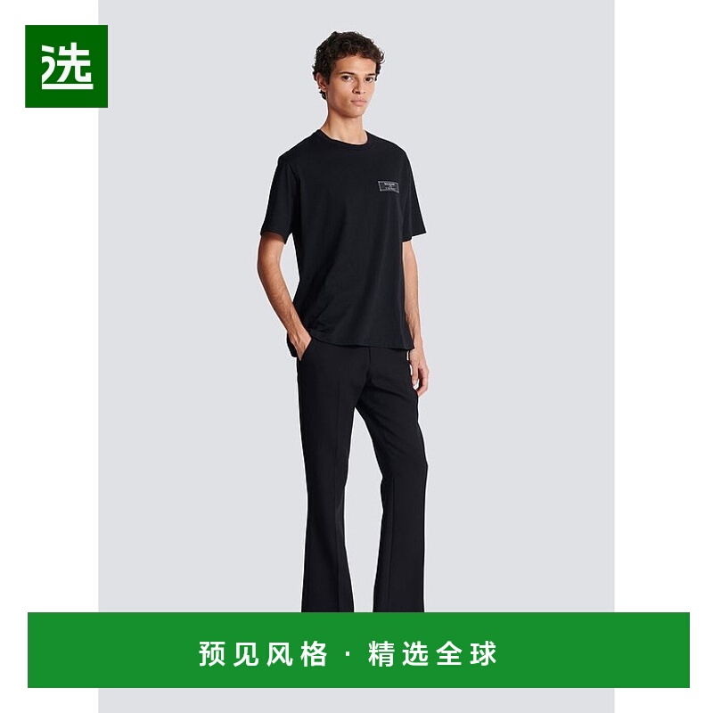 香港直邮Balmain Paris 标签短袖T 恤 CH1EG000JB54