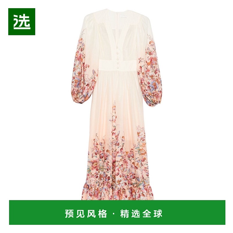 香港直邮ZIMMERMANN 女士 Awaken 深V領長裙 6875DRS26