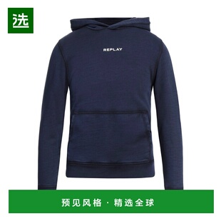 1h可退 香港直邮Replay 男士 连帽卫衣 blue蓝色 舒适时尚