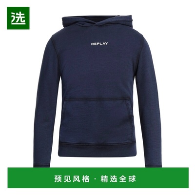 1h可退 香港直邮Replay 男士 连帽卫衣 blue蓝色 舒适时尚