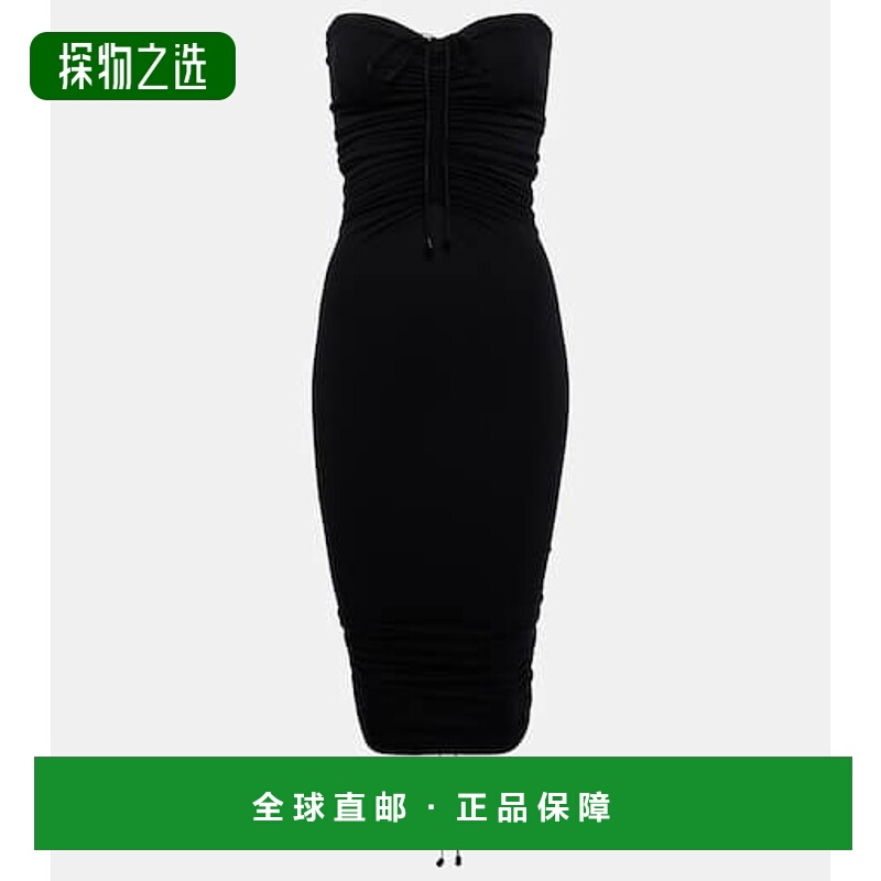 香港直邮Wolford 女士 Fatal 褶皱抹胸迷你连衣裙 001012