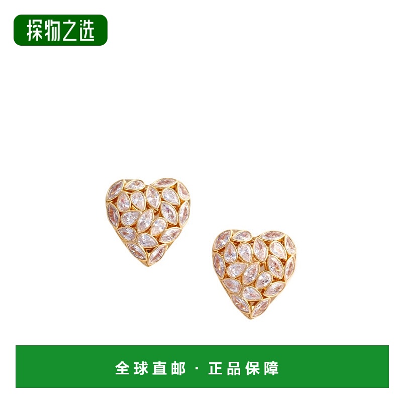 香港直邮Self-Portrait 镶嵌心形耳环 RS26617E