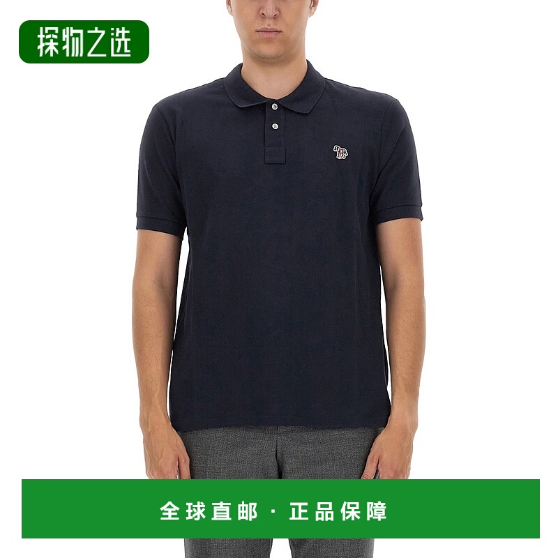 香港直邮Paul Smith 男士 斑马纹拼缀Polo衫 M2R183KKZEBRA49