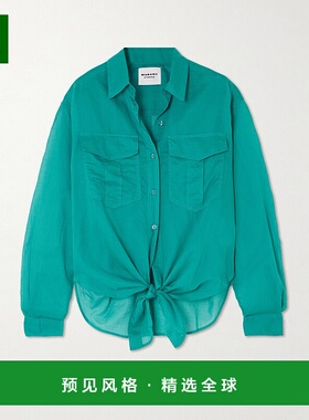 香港直邮Isabel Marant Étoile 女士 Nath 棉纱衬衫 CH0131FAA1J0