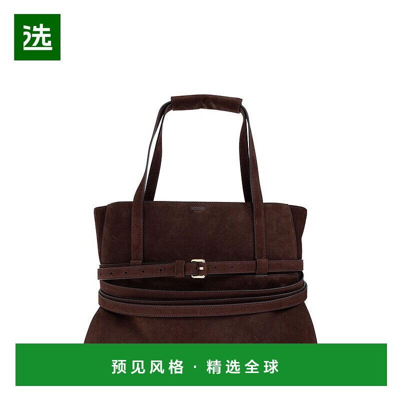 1h可退 香港直邮Moschino 莫斯奇诺 女士 Tie Me 標誌壓花手提包