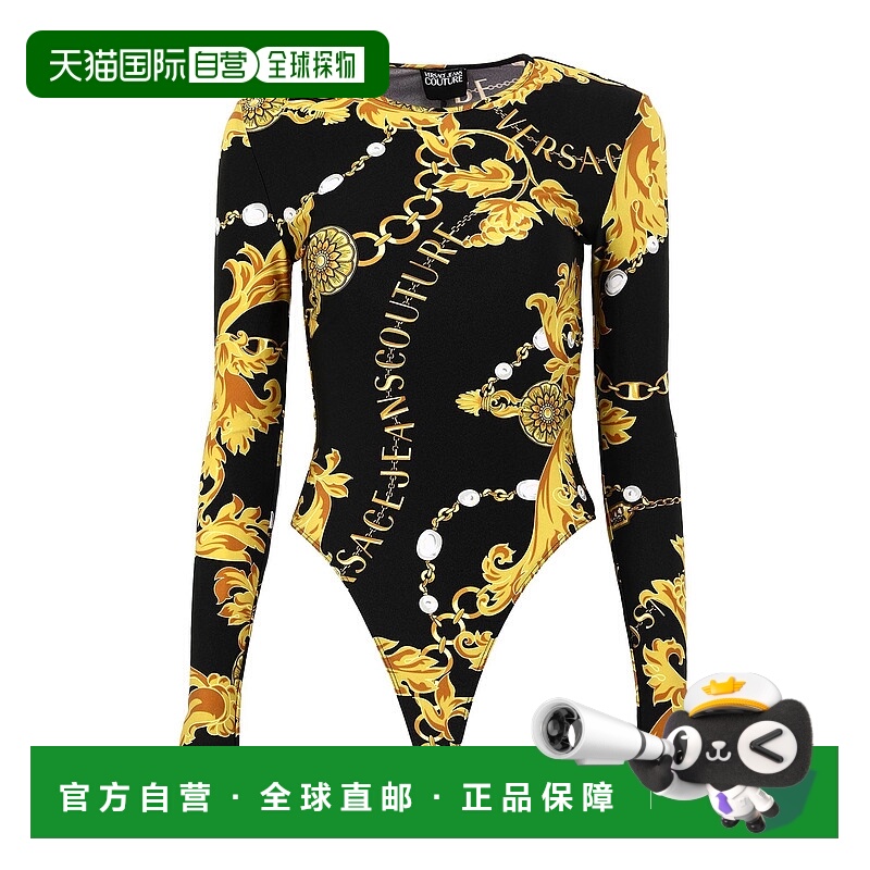 1h可退 香港直邮Versace Jeans 范思哲 女士 连体衣 black黑色 舒