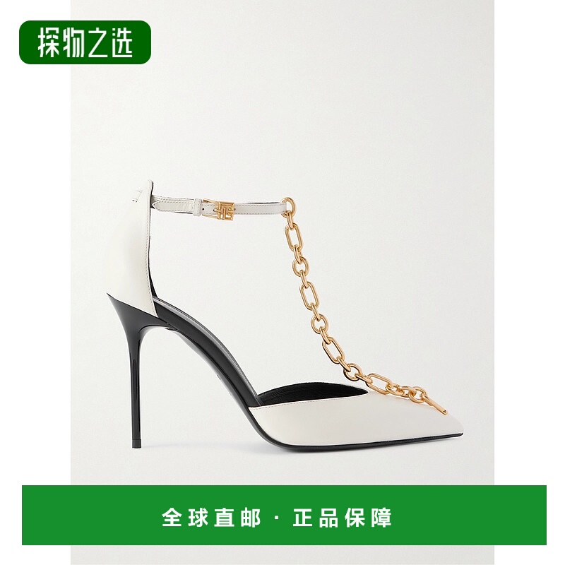 香港直邮Balmain 巴尔曼 女士 链条装饰皮质浅口鞋 FN1UA152LVIT