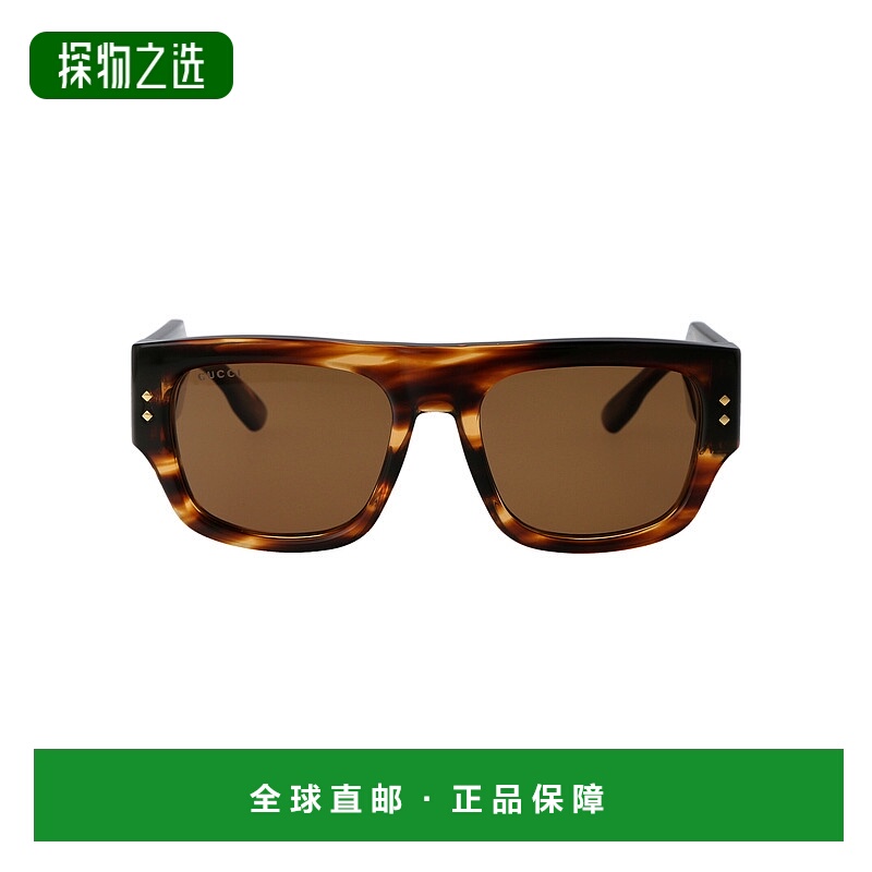 1h可退 香港直邮Gucci 古驰 男士 徽标太阳镜 GG1262S brown棕色