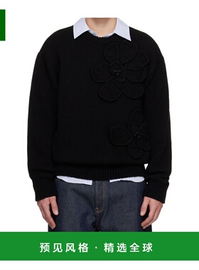 香港直邮WOOYOUNGMI 男士针织衫 W253KN25547B AW2025 黑色 圆领