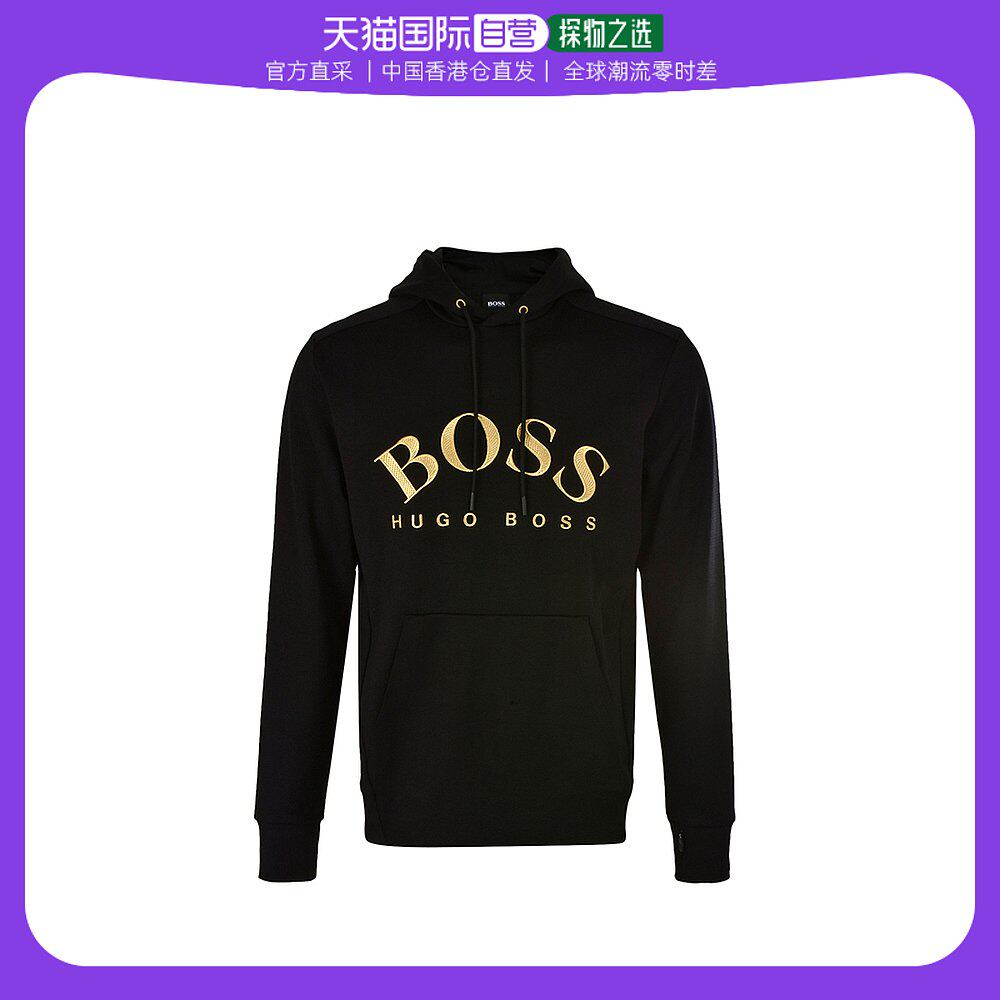 香港直邮hugo bosshugo boss 雨果博斯 男士黑色棉质经典logo标识
