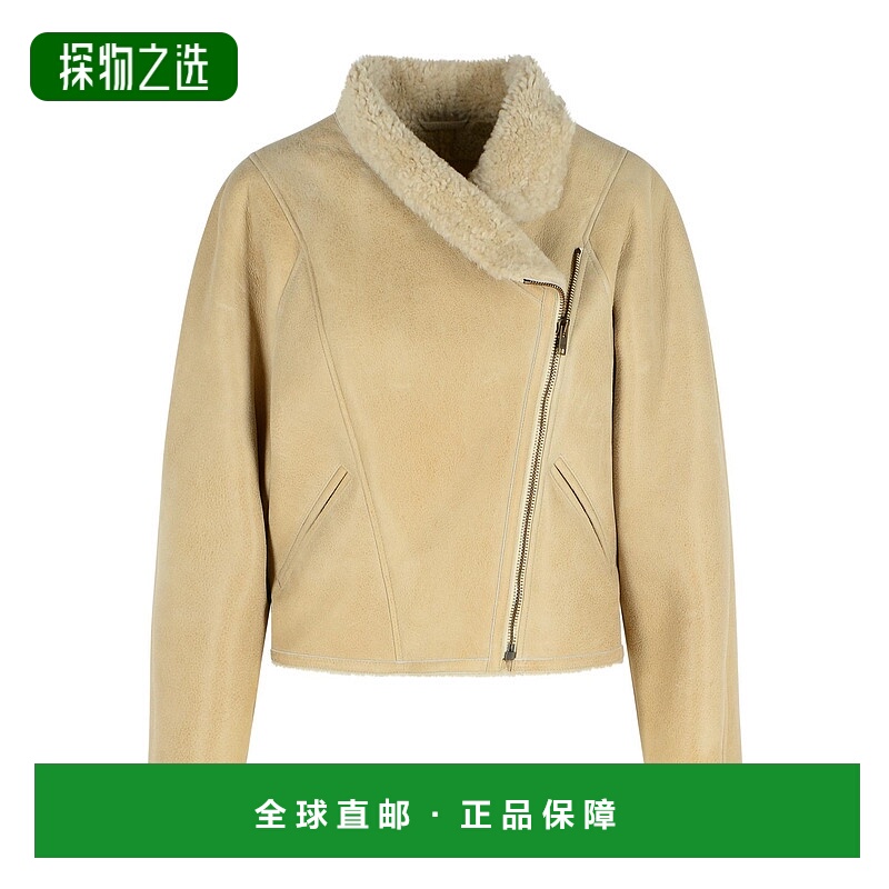 香港直邮Isabel Marant 长袖皮夹克 VE0536FAC3A03I短款