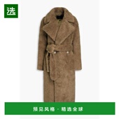 1h可退 驼色羊毛真丝混纺双排扣外套 Cabanis 美国直邮 JOSEPH