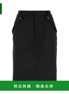 1h可退 香港直邮Coperni 女士 黑色弹力聚酯混纺半身裙 COPJ48BIS
