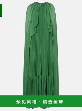 1h可退 香港直邮Self-Portrait 女士 披肩雪纺礼服 green绿色 舒